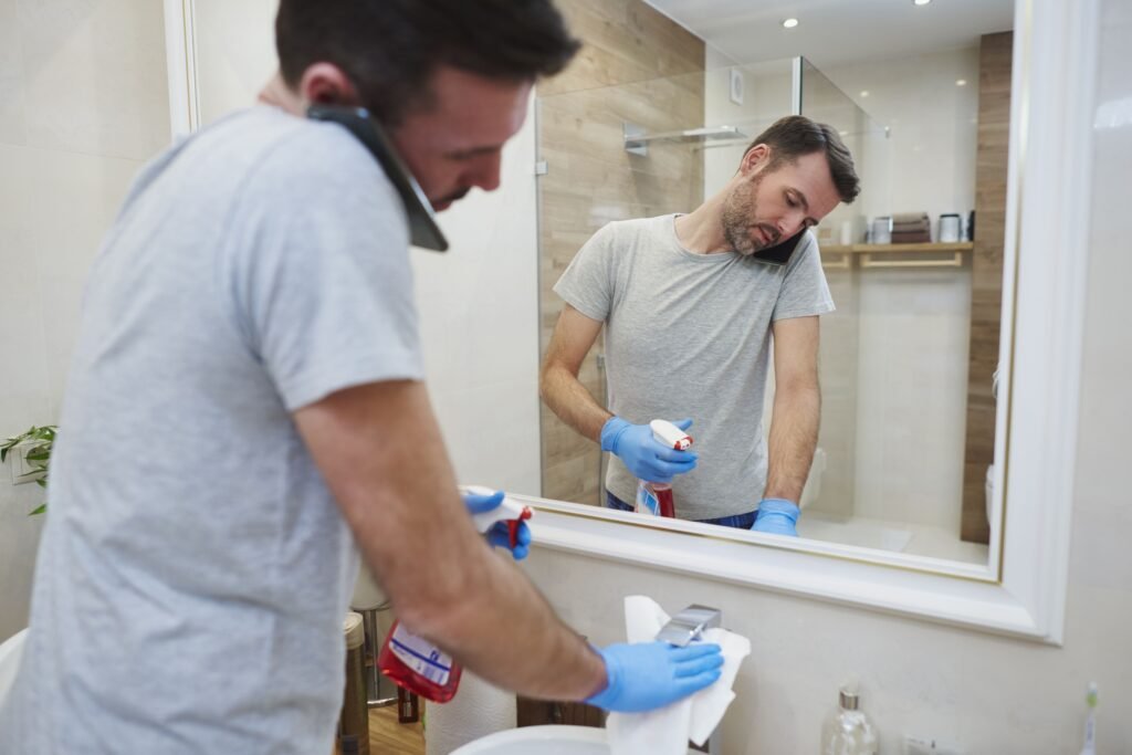 how to clean bathroom